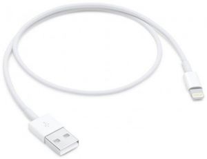 כבל Lightning לחיבור USB מקורי למוצרי אפל באורך חצי מטר