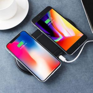 Qi Wireless Charger Fast Charging Dual Charging Pad Phone Holder For iPhone Samsung Huawei Xiaomi