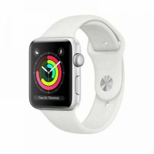 NEW Apple Watch Series 3 GPS 38MM Silver Aluminum Case White Sport Band MTEY2LLA
