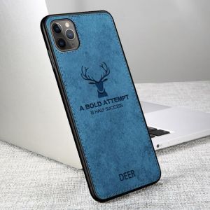 BAKEEY Deer Canvas Cloth Shockproof Protective Case for iPhone 11 Pro Max 6.5 inch