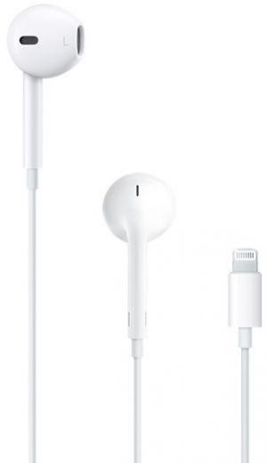 אוזניות In-ear מקוריות של Apple עם חיבור Lightning, בקר שליטה ומיקרופון