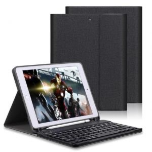 Auto Sleep Detachable bluetooth Wireless Keyboard Kickstand Tablet Case With Pencil Holder For iPad 9.7 Inch 2018/iPad 9.7 Inch 20